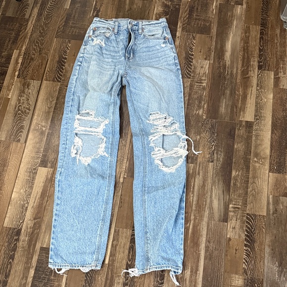American Eagle Outfitters Denim - American Eagle Outfitters Light Blue Distressed Boyfriend Jeans